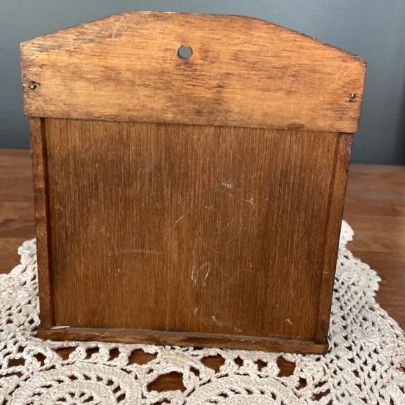 Vintage  American Eagle Wooden Recipe Box - Picture 5 of 11